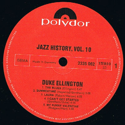 Duke Ellington : Jazz-History Vol. 10  (2xLP, Comp)