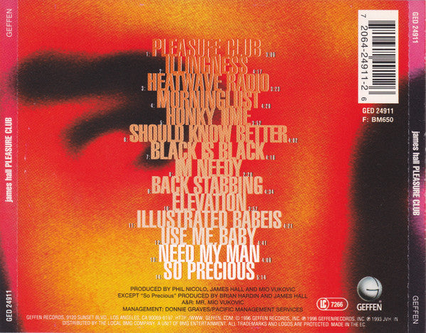 James Hall : Pleasure Club (CD, Album)