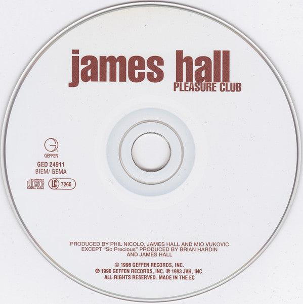 James Hall : Pleasure Club (CD, Album)