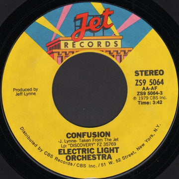 Electric Light Orchestra : Confusion (7", Single, Styrene, Ter)