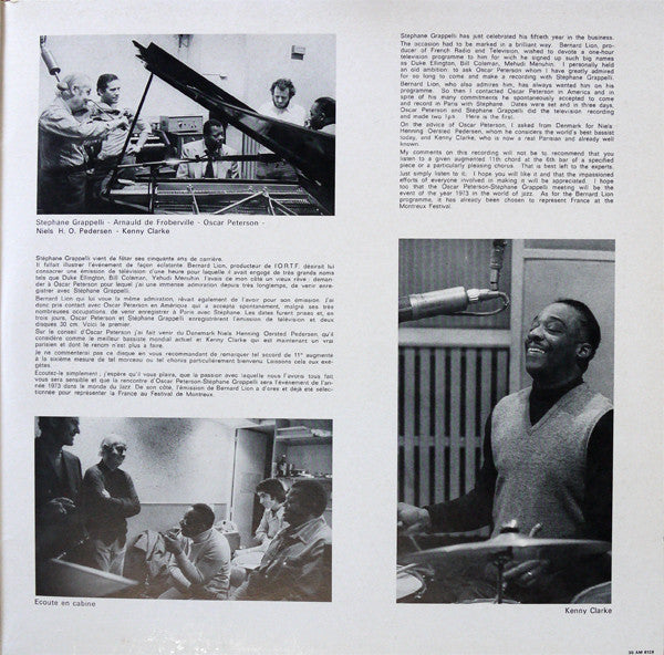 Oscar Peterson - Stéphane Grappelli Quartet Featuring Niels-Henning Ørsted Pedersen - Kenny Clarke : Oscar Peterson - Stéphane Grappelli Quartet Vol. 1 (LP, Album, Gat)