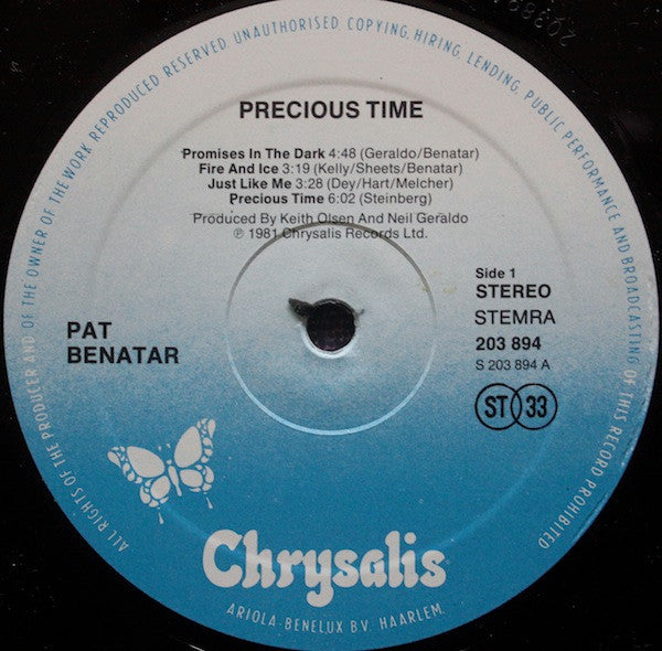 Pat Benatar : Precious Time (LP, Album)