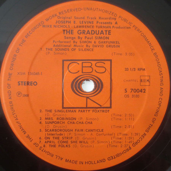 Paul Simon, Simon & Garfunkel, Dave Grusin : The Graduate (The Original Soundtrack Recording) (LP, Album)