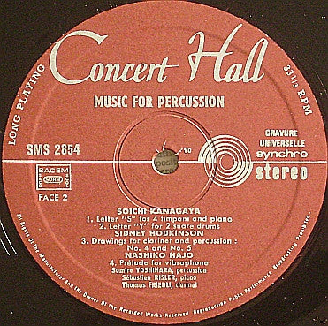 Sumire Yoshihara : Music For Percussion (LP, Album)