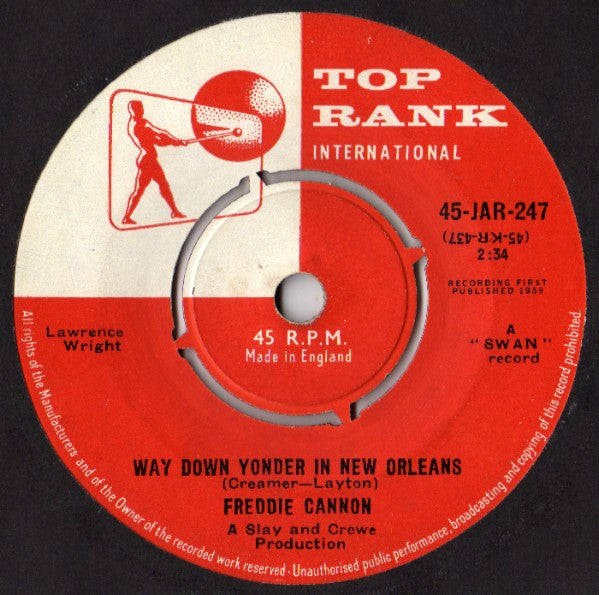 Freddie Cannon* : Way Down Yonder In New Orleans (7", Single, 4 P)