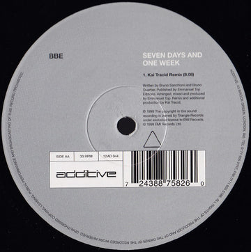 BBE* : Seven Days And One Week (12")