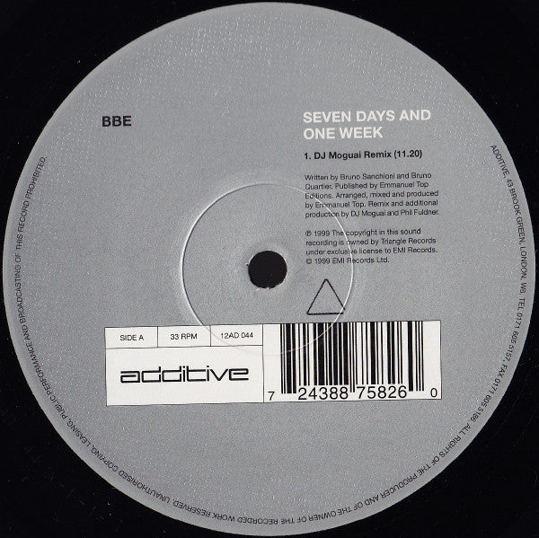 BBE* : Seven Days And One Week (12")