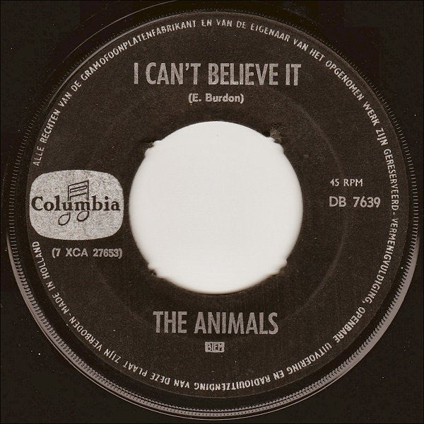 The Animals : We've Gotta Get Out Of This Place (7", Single)