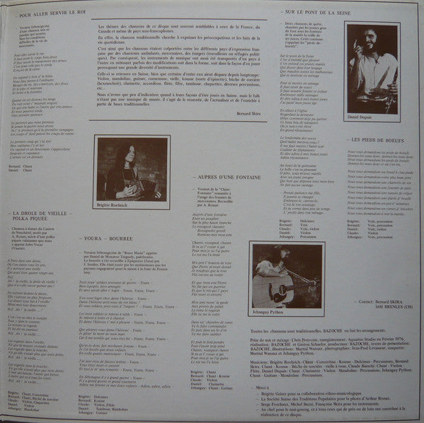 Bazoche : Folk Romand (LP, Album, Gat)