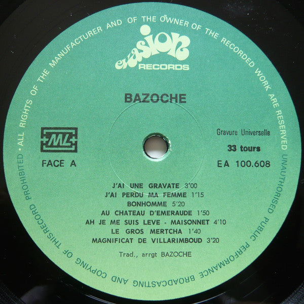 Bazoche : Folk Romand (LP, Album, Gat)