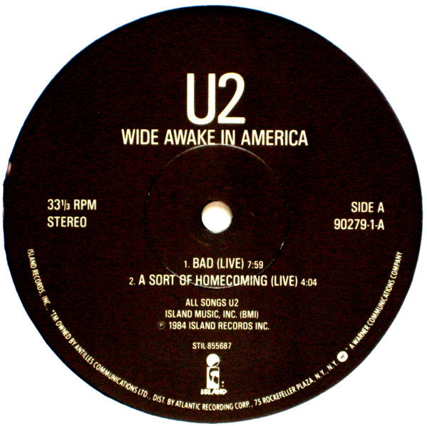 U2 : Wide Awake In America (12", EP)