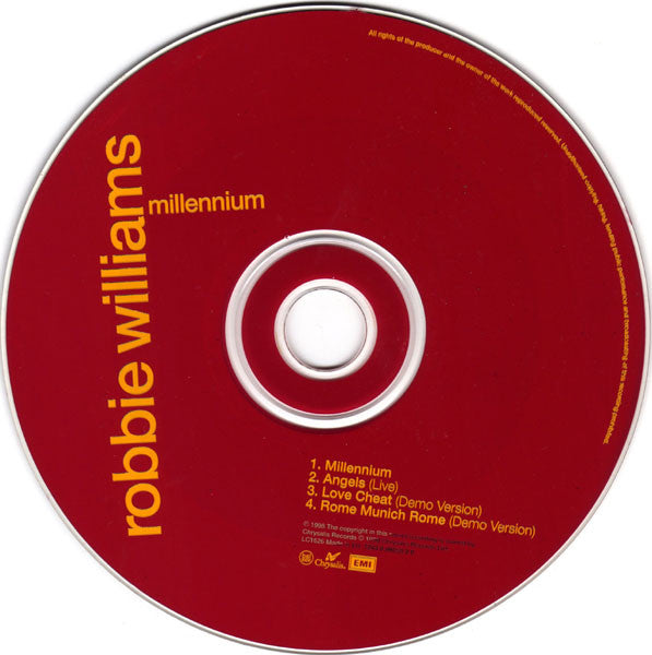Robbie Williams : Millennium (CD, Maxi)