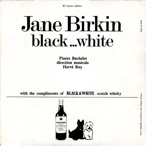 Jane Birkin : Black... White (7", Single)