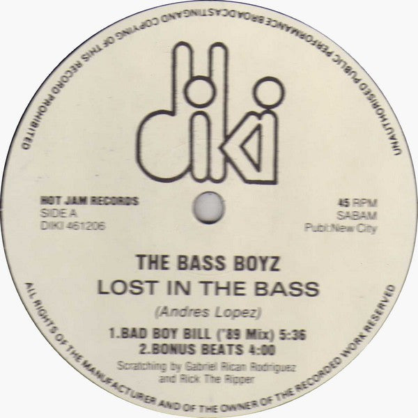 The Bass Boyz : Lost In The Bass (12")