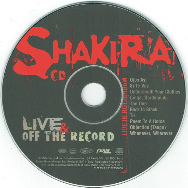 Shakira : Live & Off The Record (DVD-V, PAL + CD, Tex)