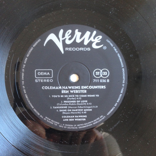 Coleman Hawkins Encounters Ben Webster : Coleman Hawkins Encounters Ben Webster (LP, Album, RE)