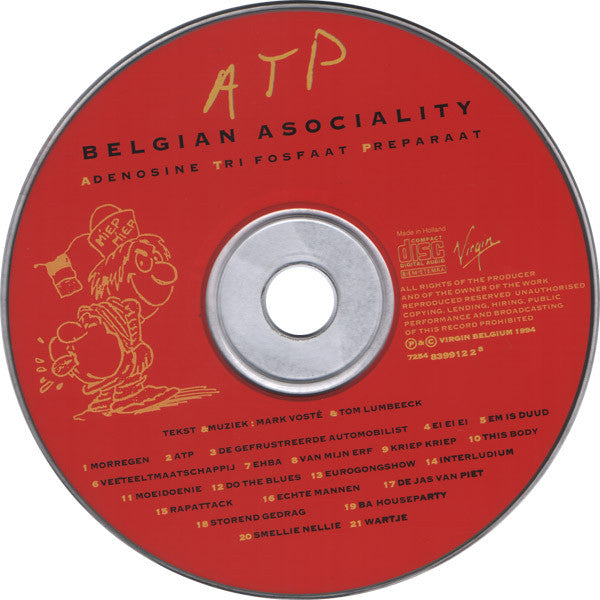 Belgian Asociality : Adenosine Tri Fosfaat Preparaat (CD, Album)