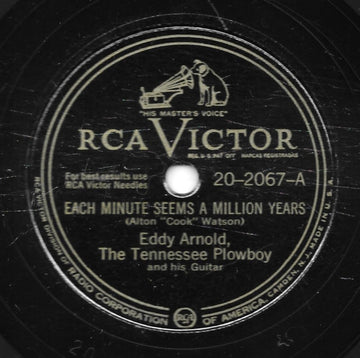 Eddy Arnold And His Tennessee Plowboys : Each Minute Seems A Million Years / You Must Walk The Line (Shellac, 10", Cam)