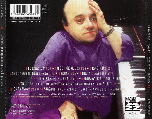 Michel Petrucciani : Solo Live (CD, Mas)