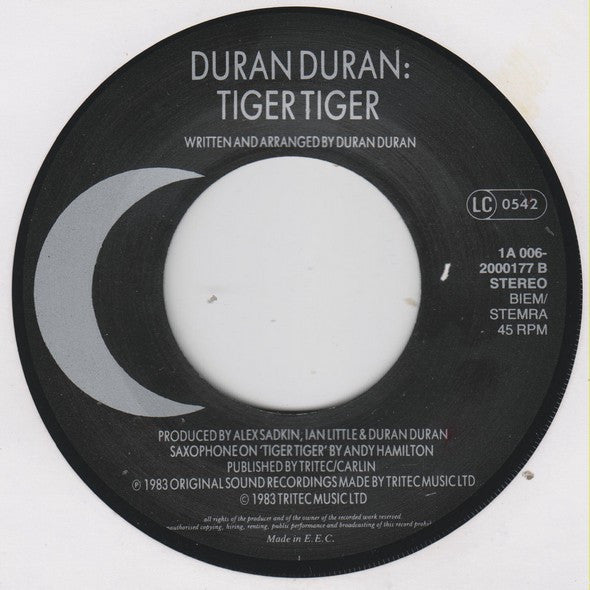 Duran Duran : New Moon On Monday (7", Single)