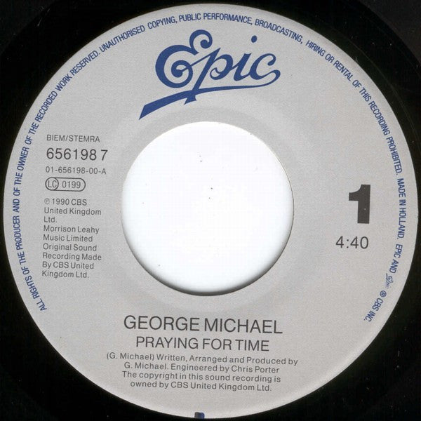 George Michael : Praying For Time (7", Single)