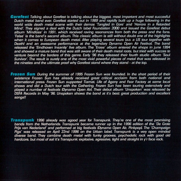 Various : Earwax Vol.1 Metal From The Lowlands (CD, Comp)
