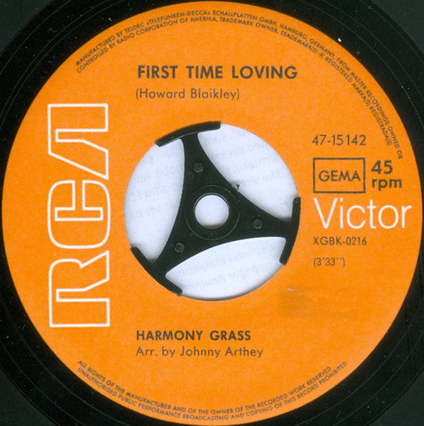 Harmony Grass : First Time Loving (7", Single)