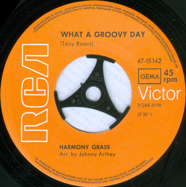 Harmony Grass : First Time Loving (7", Single)