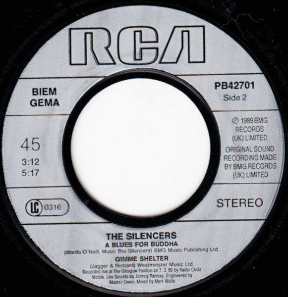 The Silencers : Scottish Rain (7", Single)