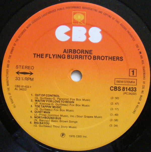 The Flying Burrito Bros : Airborne (LP, Album)