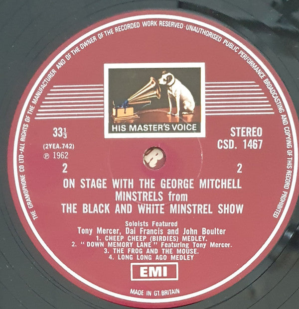 The George Mitchell Minstrels Featuring Tony Mercer, Dai Francis & John Boulter : On Stage With The George Mitchell Minstrels (LP, Album)