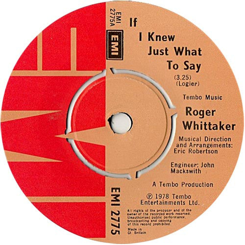 Roger Whittaker :  Love Lasts Forever  (7")