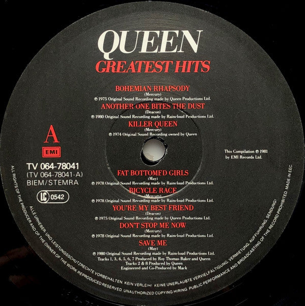 Queen : Greatest Hits (LP, Comp)