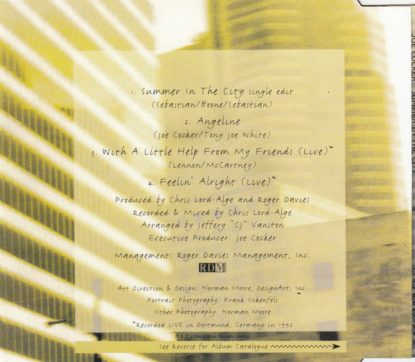 Joe Cocker : Summer In The City (CD, Maxi)