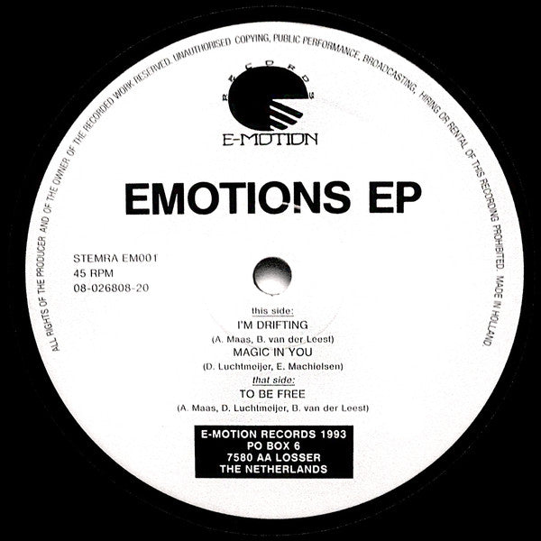 Various : Emotions EP (12", EP)