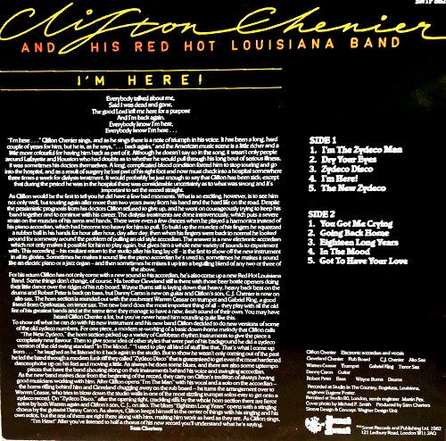 Clifton Chenier And His Red Hot Louisiana Band : I'm Here! (LP, Album)