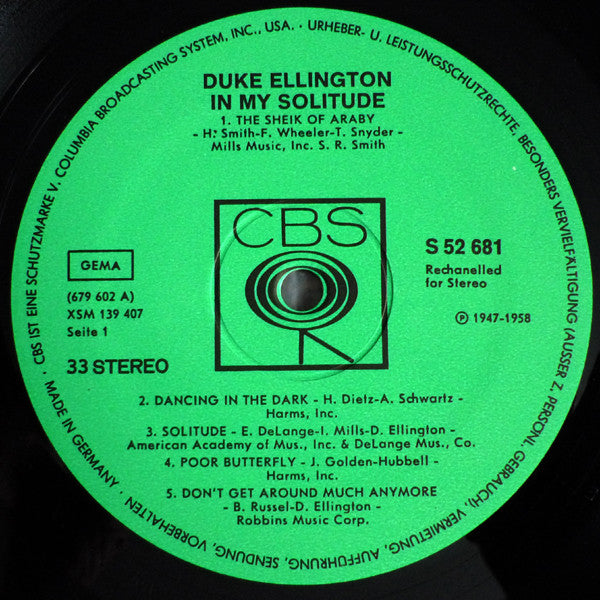 Duke Ellington : In My Solitude (LP, Comp)