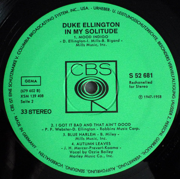 Duke Ellington : In My Solitude (LP, Comp)