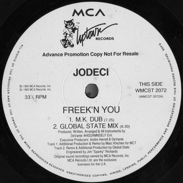 Jodeci : Freek'N You (12", Promo)