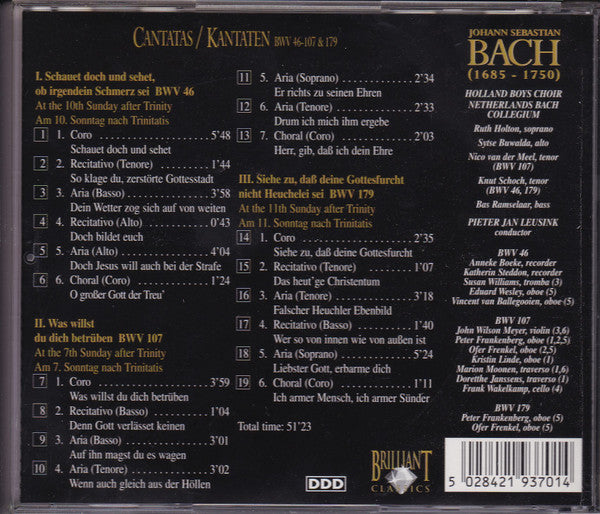 Johann Sebastian Bach : Cantatas = Kantaten Vol. V (5xCD + Box)