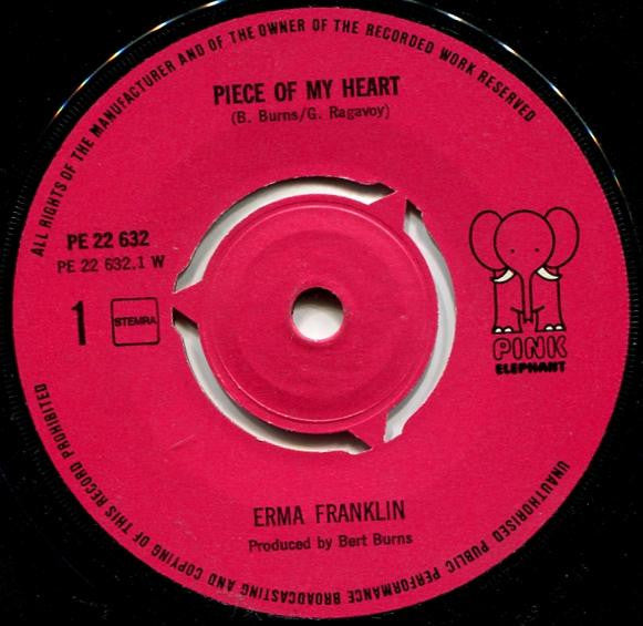 Erma Franklin : Piece Of My Heart  (7", Single, RE)