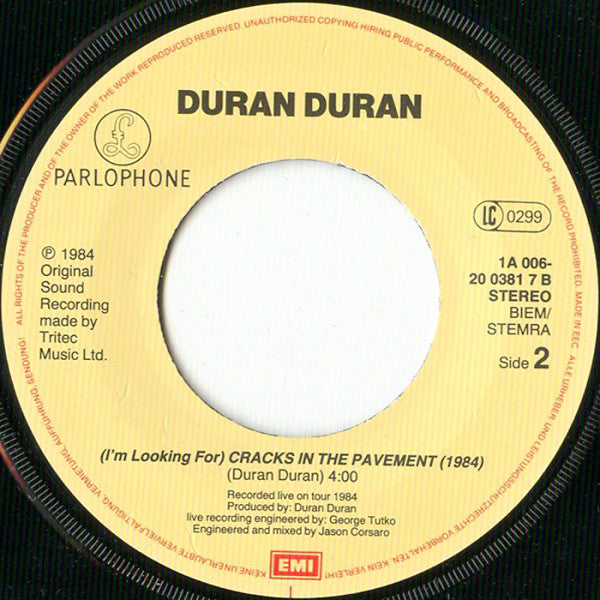 Duran Duran : The Wild Boys (7", Single)