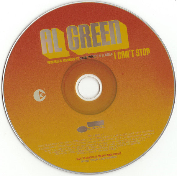 Al Green : I Can't Stop (CD, Album, Copy Prot.)