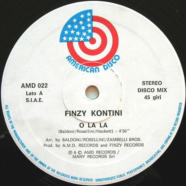 Finzy Kontini : O La La (12")