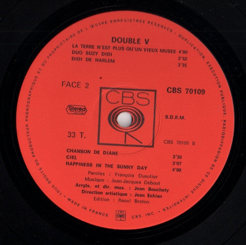 Jean-Jacques Debout - François Dusolier : Double V (LP, Album)
