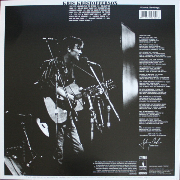 Kris Kristofferson : Kristofferson (LP, Album, RE, 180)