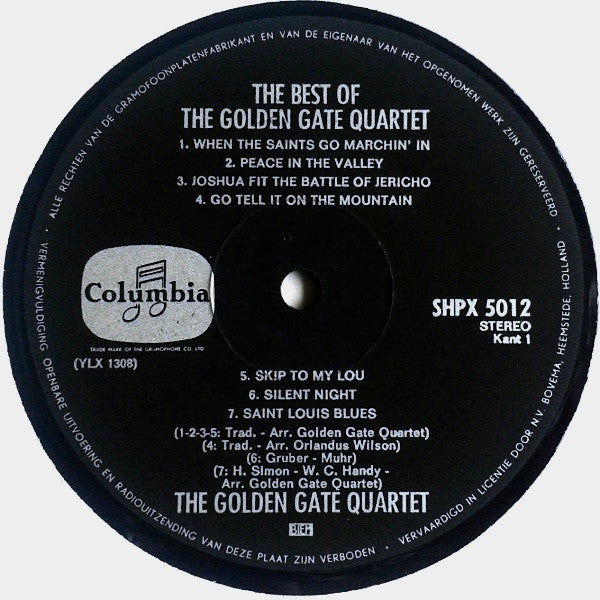 The Golden Gate Quartet : The Best Of The Golden Gate Quartet (LP, Comp, RE)