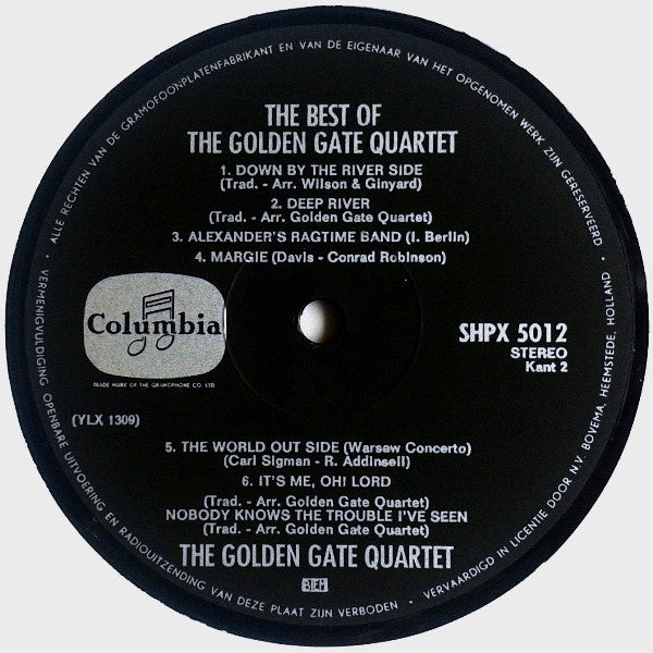 The Golden Gate Quartet : The Best Of The Golden Gate Quartet (LP, Comp, RE)