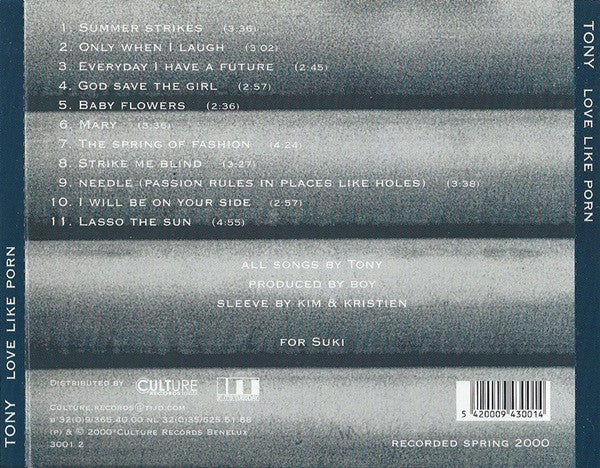 Tony (143) : Love Like Porn (CD, Album)