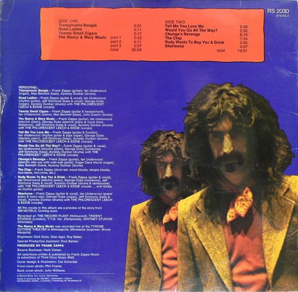 Frank Zappa : Chunga's Revenge (LP, Album, Gat)